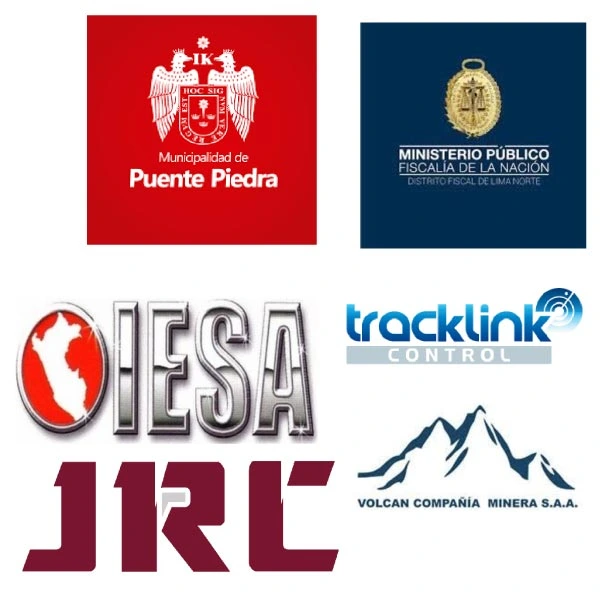 Clientes Biohazard: Municipalidad Puente Piedra, Ministerio Público, IESA, JRC, Tracklink, Volcán Minera